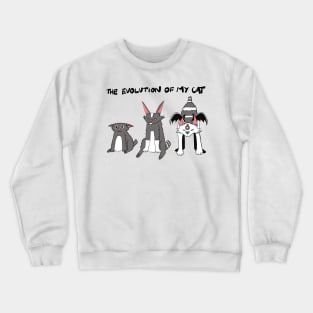 Evolution of my cat. Crewneck Sweatshirt